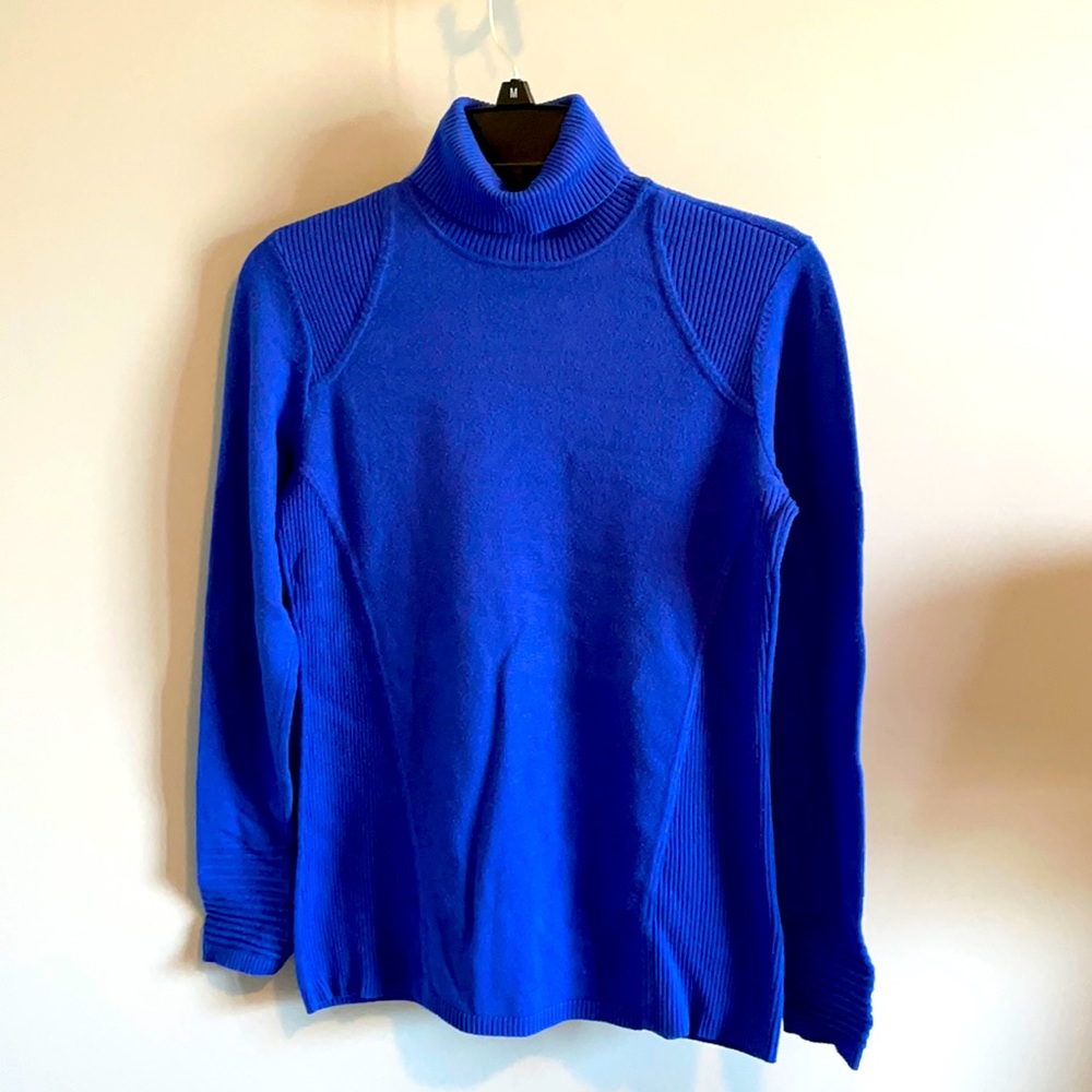Small blue turtleneck